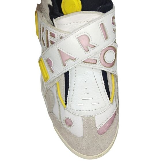 Kenzo Paris Womens Pre-owned Designer White & Pink Running Sneakers - sz. 5 1/2 - Picture 2 of 6